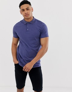 Синее трикотажное поло ASOS DESIGN-Синий
