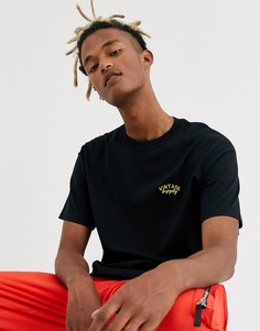 Черная футболка с вышивкой Vintage Supply-Черный