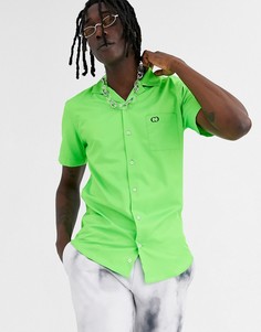 Неоново-зеленая рубашка с отложным воротником Criminal Damage-Зеленый