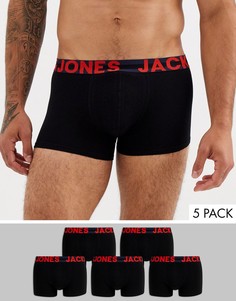 Набор из 5 боксеров-брифов Jack & Jones-Черный