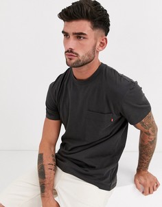 Черная выбеленная футболка свободного кроя Jack & Jones Originals-Черный