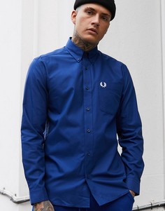 Темно-синяя оксфордская рубашка Fred Perry-Темно-синий