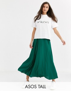 Плиссированная юбка миди ASOS DESIGN Tall-Мульти