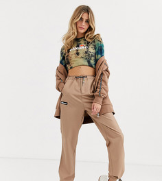 Спортивные штаны с геометрическим принтом и затяжками Ellesse-Коричневый