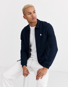 Трикотажная куртка Харрингтон ASOS DESIGN-Темно-синий