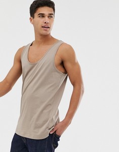 Бежевая майка из органического хлопка ASOS DESIGN-Бежевый