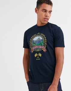 Футболка с принтом ASOS DESIGN-Темно-синий