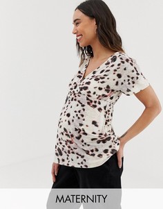 Футболка-туника со звериным принтом Mamalicious-Мульти Mama.Licious