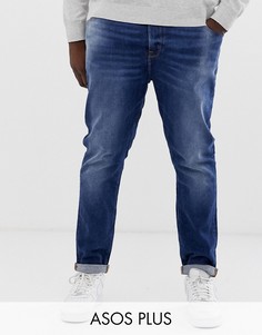 Синие джинсы скинни в винтажном стиле ASOS DESIGN Plus-Синий