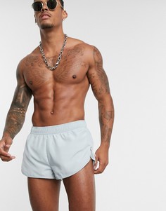 Серые шорты для плавания с затяжками ASOS DESIGN-Серый