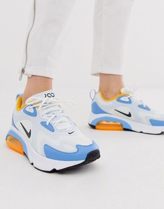 Белые кроссовки с синими вставками Nike - Air Max 200-Белый