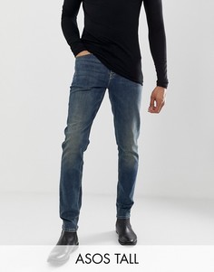 Темно-синие джинсы слим ASOS DESIGN Tall-Синий