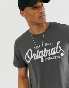 Футболка с логотипом Jack & Jones-Темно-синий