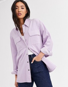 Сиреневая вельветовая oversize-рубашка & Other Stories-Фиолетовый