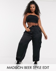 Брюки в стиле милитари с карманами ASOS DESIGN Curve-Черный