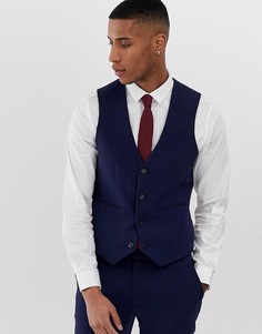 Темно-синий супероблегающий жилет ASOS DESIGN