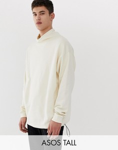 Бежевый oversize-свитшот ASOS DESIGN Tall