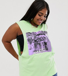Майка с фотопринтом ASOS DESIGN x glaad& Curve-Желтый