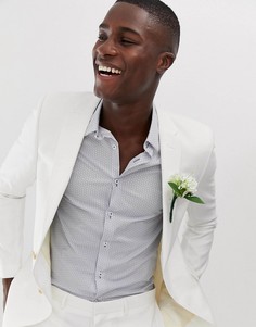 Светло-бежевый льняной пиджак Burton Menswear-Кремовый