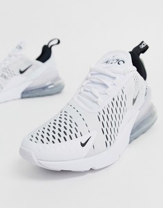 Белые кроссовки с черными вставками Nike Air Max 270-Белый