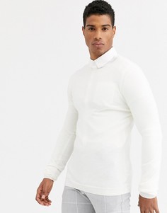 Белый облегающий джемпер из мериносовой шерсти ASOS DESIGN
