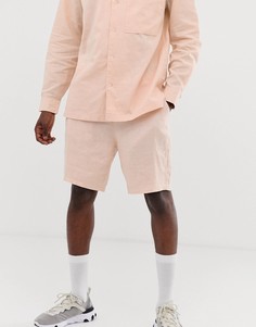 Шорты из 100 % конопли ASOS WHITE-Розовый