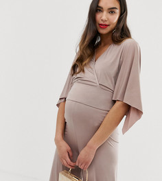 Трикотажный топ с запахом Blume Maternity-Фиолетовый
