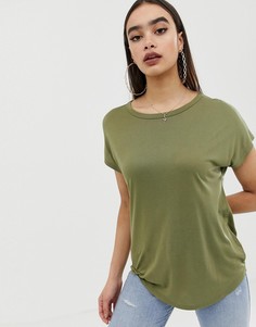 Футболка-кимоно цвета хаки ASOS DESIGN-Зеленый