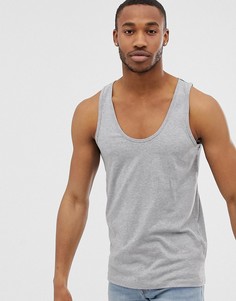 Серая меланжевая майка ASOS DESIGN-Серый