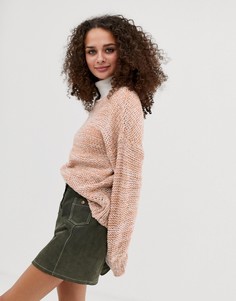 Вязаный джемпер с объемными рукавами Brave Soul-Мульти