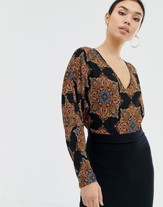 Рубашка с принтом AX Paris-Черный