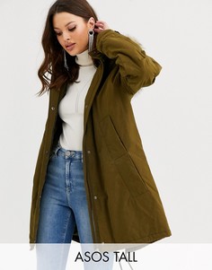 Парка хаки ASOS DESIGN Tall - ultimate-Зеленый