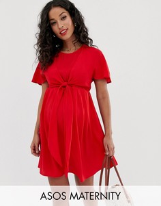 Платье мини с запахом ASOS DESIGN Maternity Nursing-Красный