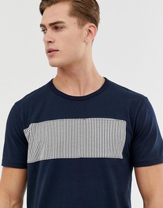 Футболка со вставкой в полоску Celio-Темно-синий