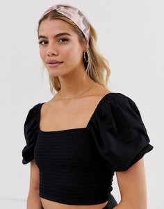 Повязка на голову с камуфляжным принтом и перекрутом ASOS DESIGN-Мульти