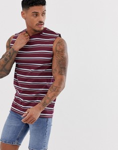 Майка в полоску из органического хлопка ASOS DESIGN-Фиолетовый