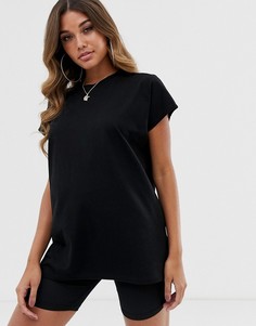 Черная свободная футболка ASOS DESIGN-Черный