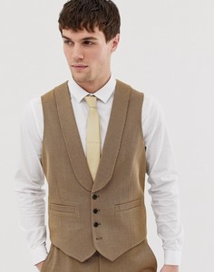 Жилет скинни ASOS DESIGN wedding-Бежевый