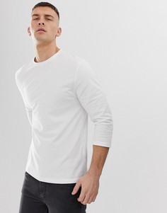 Свободная белая футболка с круглым вырезом и рукавами 3/4 ASOS DESIGN-Белый