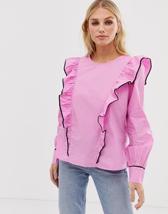 Блузка с оборками Vero Moda-Розовый
