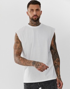 Белая удлиненная oversize-майка ASOS DESIGN-Белый