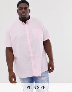 Розовая оксфордская рубашка Burton Menswear Big & Tall-Розовый