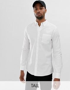 Белая оксфордская рубашка Burton Menswear Big & Tall-Белый