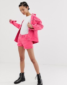 Шорты с завышенной талией и отворотами Dr Denim Jenn-Розовый