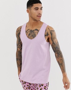Фиолетовая майка из органического хлопка ASOS DESIGN-Фиолетовый