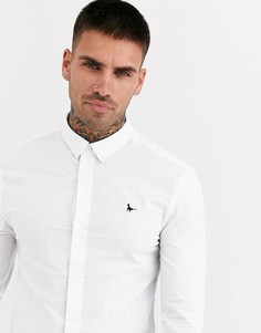 Белая эластичная рубашка скинни из поплина Jack Wills-Белый