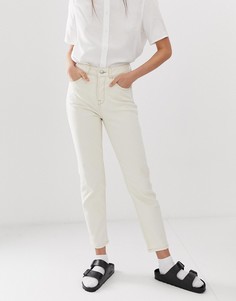 Светло-бежевые джинсы в винтажном стиле Selected Femme-Белый