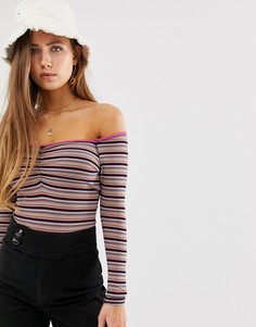 Боди в полоску Free People put a stripe on it-Мульти
