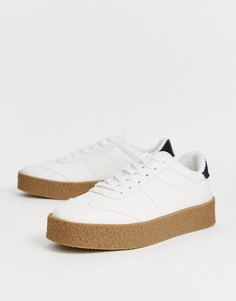 Белые кроссовки на массивной подошве ASOS DESIGN-Белый