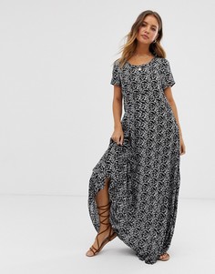 Платье макси с цветочным принтом Raga - Wild Love-Черный